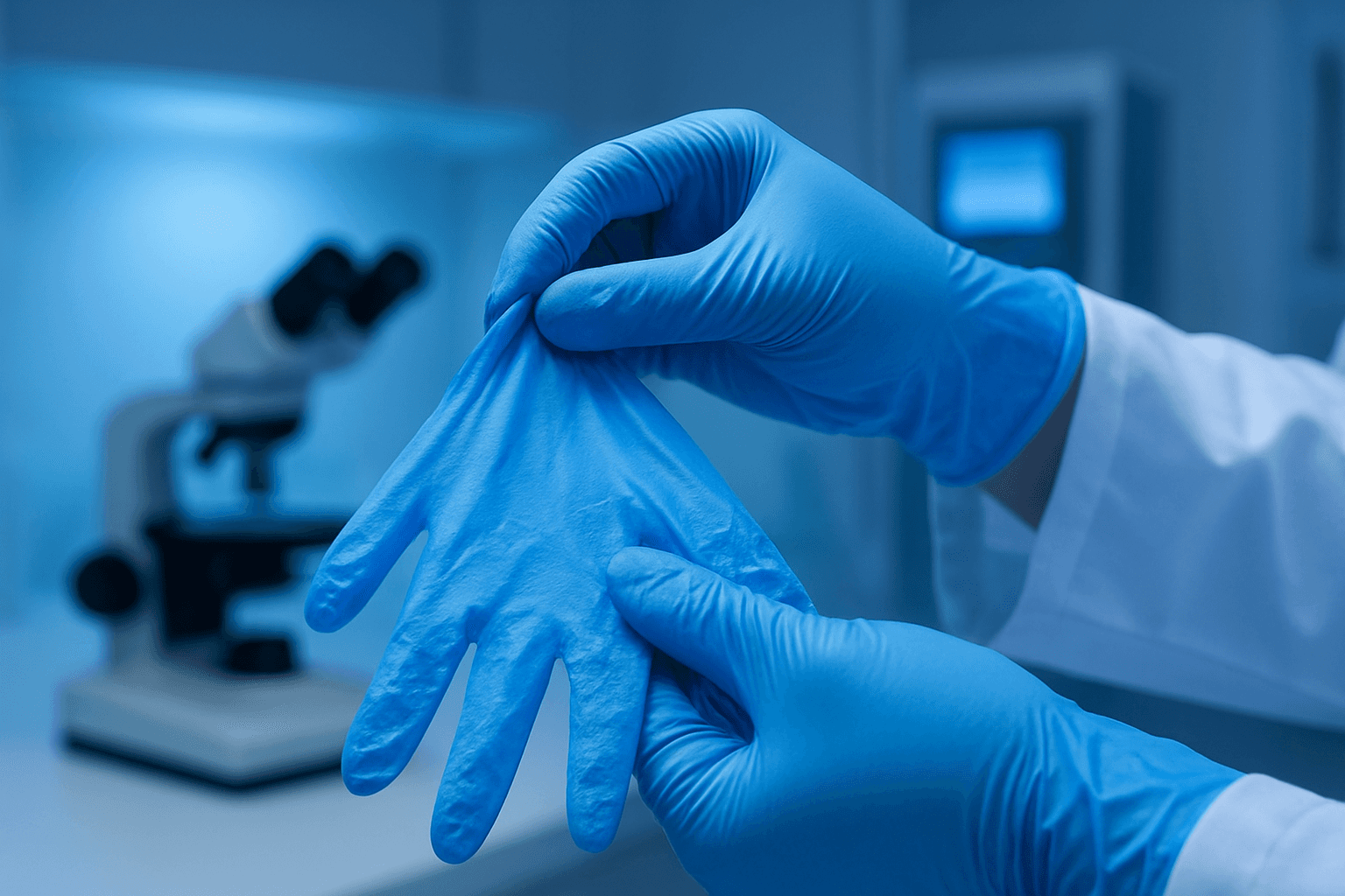 Quality rubber gloves inspection